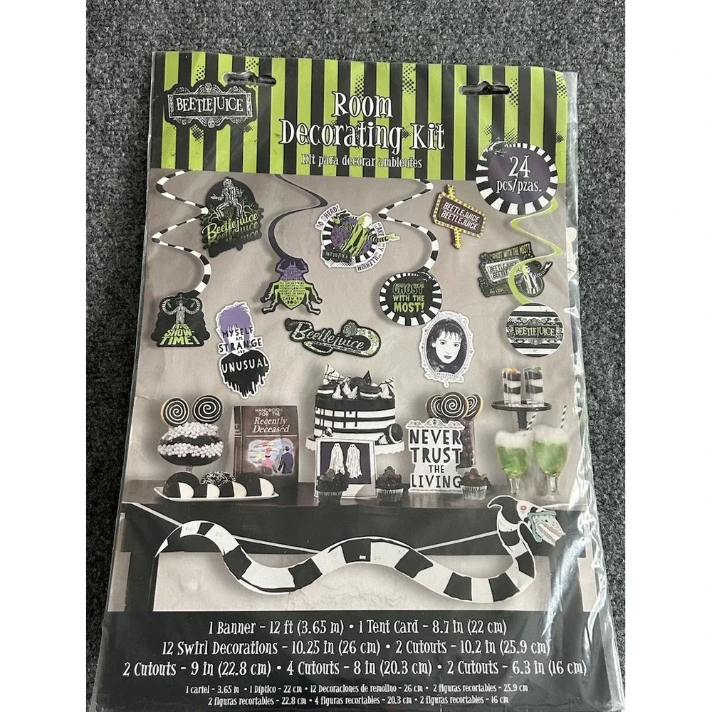 Beetlejuice Room Decoration‎ Halloween Party Supplies, 24 Pieces
